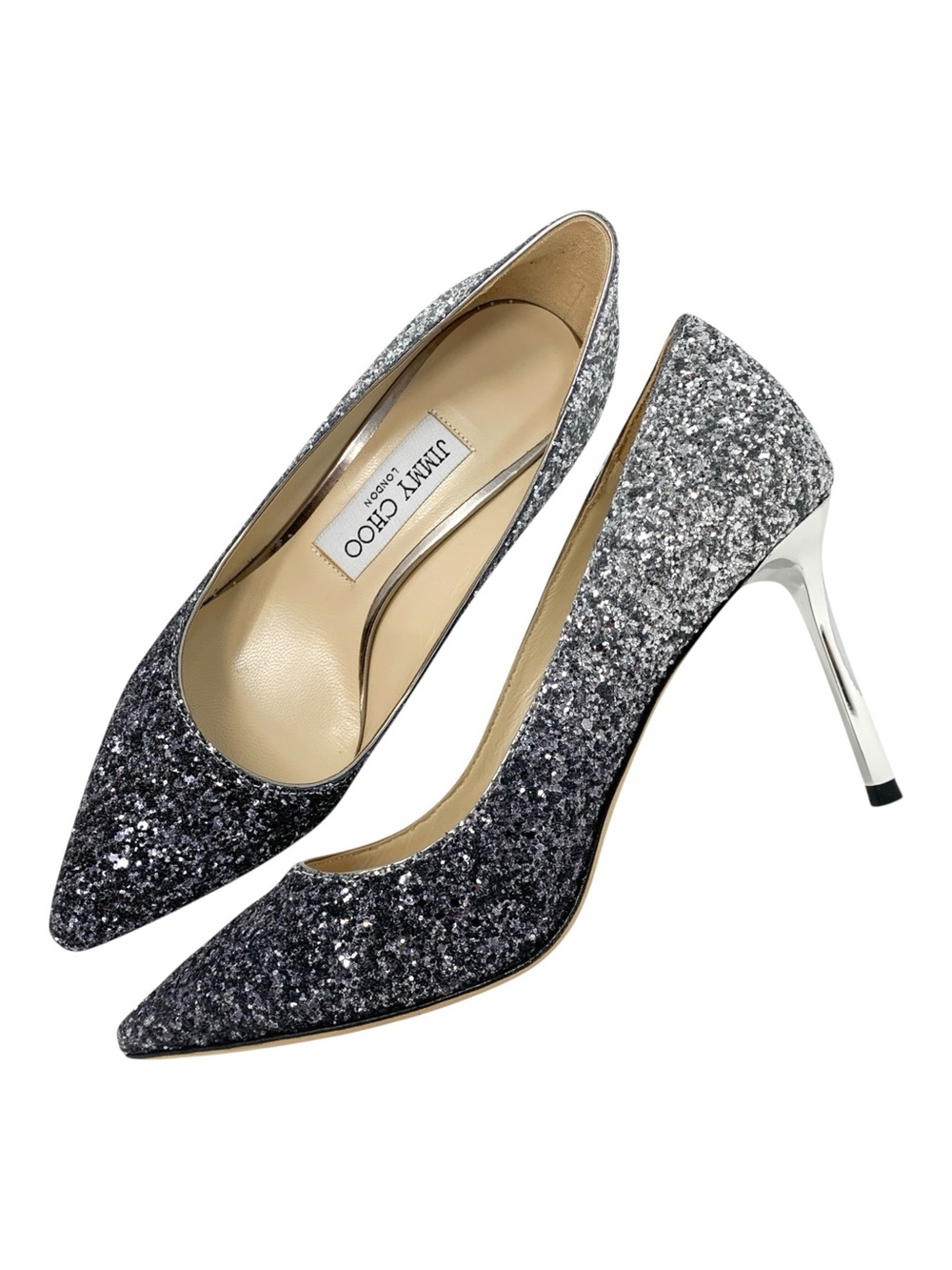 Jimmy Choo Romy 85 Fireball Ombre Glitter Pumps EU 36 NWOB